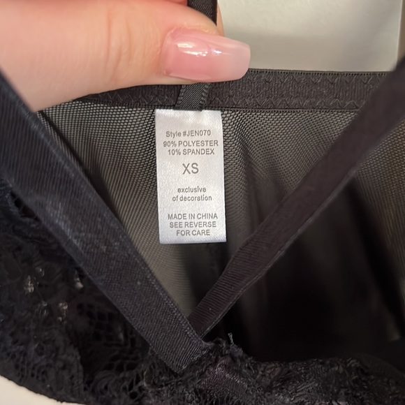 Fashion Nova Size XS Sexy Lace Mesh Lingerie's Style Bodysuit - Picture 7 of 9